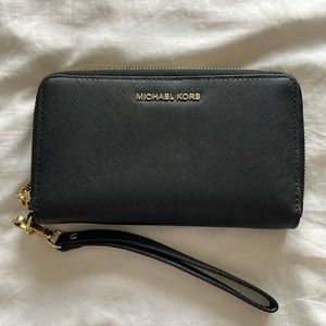 Michael Kors Black Wristlet Wallet